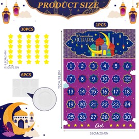 Ramadan Calendar 2025, Ramadan Eid Countdown Calendar, Eid Mubarak Countdown Calendar, 30 Days Eid Mubarak Countdown Calendar Felt, Ramadan Mubarak Advent Calendar for Children, Eid Mubarak Party