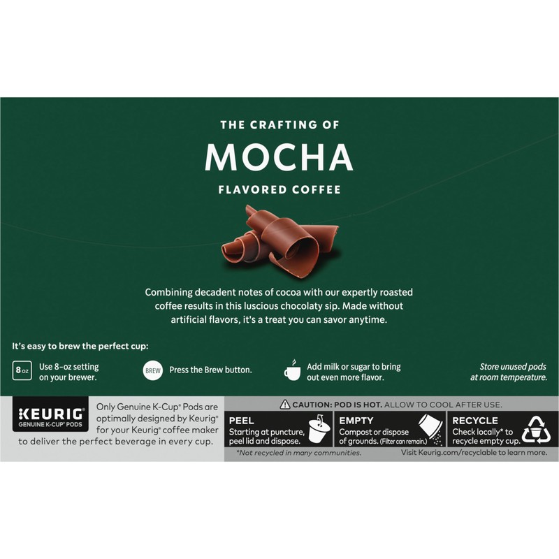 Starbucks K-Cup Coffee Pods, Flavored Hot or Iced Coffee, Mocha,