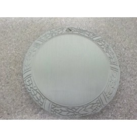 Unbranded Basketball medal, Silver, award, 2", ball & hoop, boys girls, 2nd place engraved