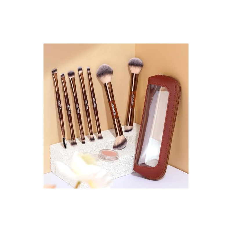 MAANGE Set de Brochas de Maquillaje 7 en 14 Brochas