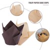 Dovhmoh 200pcs Tulip Cupcake Bacups,Muffin Bellliner Holder,Rustic Cupcake Wrapper,Brown,White,Nature Color