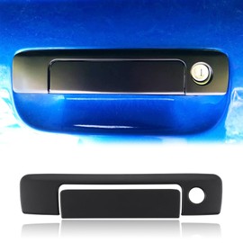 SUERAUTO4X4 Tailgate Handle Cover Trim for Ford Ranger PX1 PX2 PX3 2011-2022 Accessories, Car Rear Trunk Door Tailgate Handle Scratch Protector Guard With Keyhole, Matte Black Pickup Exterior Trim Kit