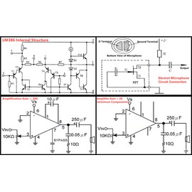 Oumefar 5Pcs 200 Times Gain Audio Amplifier Board 5V-12V Audio Module LM386 Power Amplifier for Ek1236 L1P8