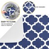 Navy Blue Trellis Lattice Dish Drying Mat for Kitchen Counter