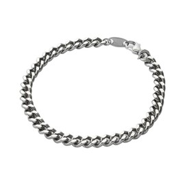 Phiten Titanium Chain Bracelet, L, 7.5 inches (19 cm), Pure Titanium, Silver Accessories, Curve, 6.7 - 8.3 inches (17 - 21 cm), Men's, Women's