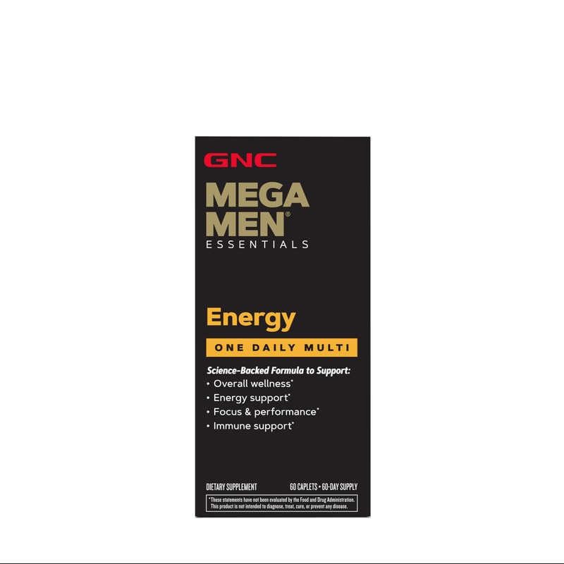 GNC Mega Men Energy Multivitamin, One Daily, 60 Caplets