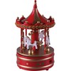 St Helens Home & Garden Wooden Carousel Music Box (Red