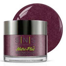 SNS Nail Dip Powder, Gelous Color Dipping Powder - Maracuja (Purple/Plum, Cream) - Long-Lasting Dip Nail Color Lasts 14 Days - Low-Odor & No UV Lamp Required - 1 OZ