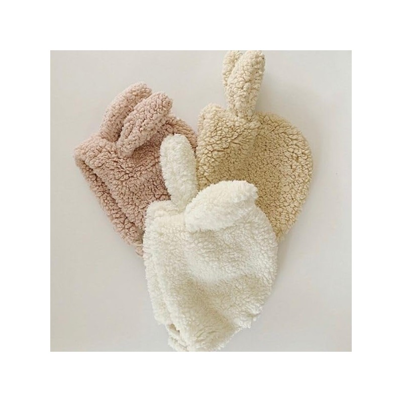 lua Citron Bear & Rabbit Ears, Fluffy, Warm, Hat, Bonnet,