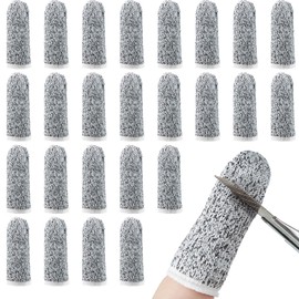 Honoson 60 Pieces Finger Cots Cut Resistant Finger Protector Reusable Thumb Sleeve Anti Slip Thumb Protectors Guards for Kitchen Sculpture Work