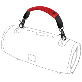 Desing Wish Detachable Speaker Grip Tape Compatible with JBL Xtreme/Xtreme 2/Xtreme 3/W-King X10/Zealot S67 Portable Wireless Bluetooth Speakers, Outdoor Travel Speakers (Red)