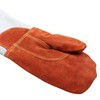 Vollum High-Heat Orange-Top Suede Oven Mitts (1 Pair) 16 Inch,