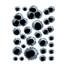 3D Bullet Hole Car Stickers, Simulation Stereoscopic Fake Gun Bullet Holes Stickers Automotive Tattoo Decorations Accessories Bullet Waterproof Car Decals, Bumper Stickers, Decals and Magnets