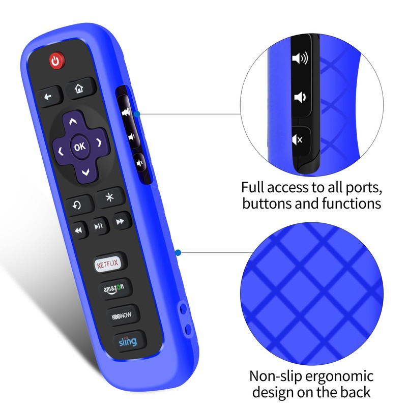 Remote Case for Roku, Battery Cover for TCL Roku Smart