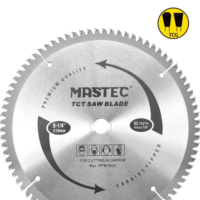 MASTEC 8-1/4 Inch 80 Tooth TCG for Aluminum and Non