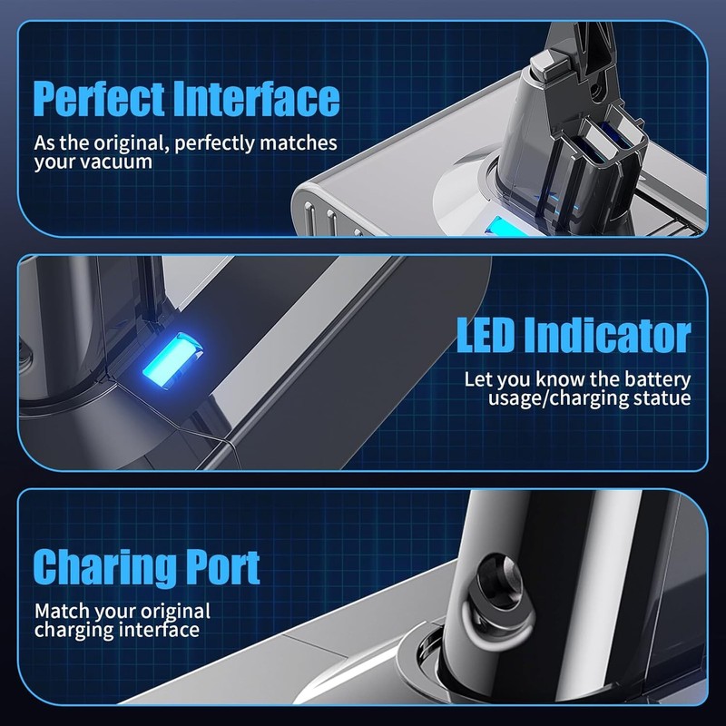 For Dyson 9000mAh Battery For Dyson V8 Absolute Animal Cordless