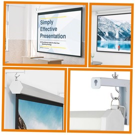 OHPHCALL 1 Set Ceiling Mount Bracket for Multi Function Projector Screen Wall Hanging Hook Heavy Duty Resistant Compatible with Projector Screens