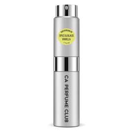 CA Perfume Originals Spice & Black Vanilla for Men Vanilla Scent Long Lasting Cologne for Men Eau De Parfum Travel Size Refillable Atomizer Spray 0.27 Fl Oz 8ml