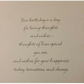Carlton Cards Tender Thoughts Special Day Spring Birthday Greeting Card -New & Made in USA