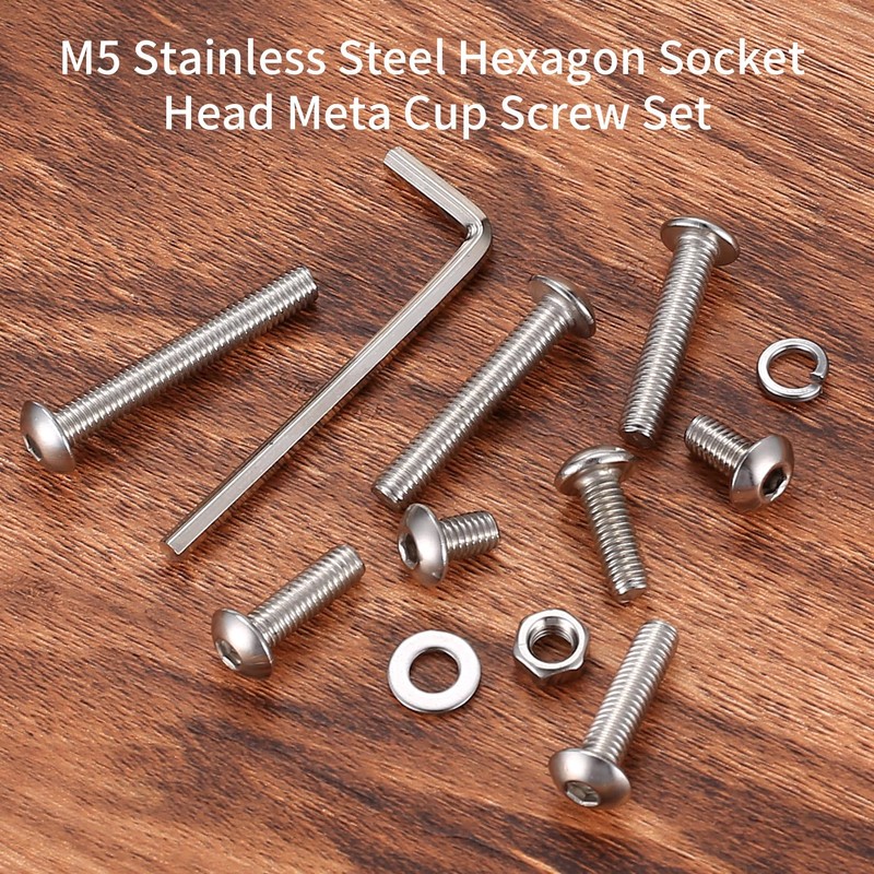 472-Piece M5 Screws Set, Pan Head Allen Screws Nuts Set,