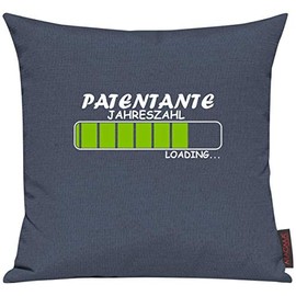 Shirtinstyle Cushion Cover for Selected Sofa Cushion Loading Godmother with Your Year of Choice Family Relativity Motif Logo Saying Relax Cushion Couch Decoration Blue