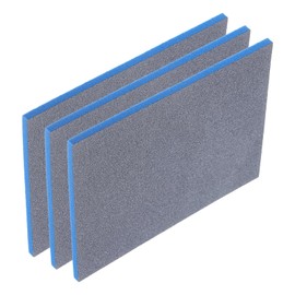 sourcing map 3pcs Sanding Sponge Block, 800-1000 Grit Sanding Sponge Pad 140mm x 114mm x 5mm Soft Foam Wet Dry Hand Sander Block Sandpaper for Model Metal Wood Furniture Polishing