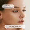 Moissanite Nose Stud for Women - 18K Gold-plated Moissanite Nose