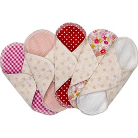 Suto Kotto Cloth Napkins, Weed Sheets, Organic Liner, Set of 5, Made in Japan (Air Knit Pink)