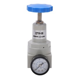 Air Pressure Regulator Automatic Relief Valve Controller Aluminium Alloy with Gauge QTYH‑08   0.15-4.0MPa