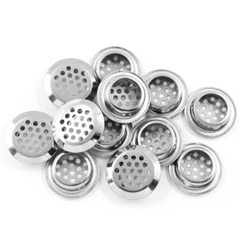 Uenhoy 20 Pcs Silver Air Vents 1" (25mm) Circular Soffit Vents Stainless Steel Air Vent Louver Round Mesh Hole Soffit Vent for Kitchen Cabinets Wardrobes Shoecases