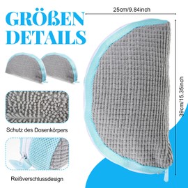 Pack of 2 Shoe Wash Bags, Washing Machine, Sector Upgraded Shoe Wash Bag, Reusable Shoe Wash Bag for Washing Machine with 360° Cleaning Lint