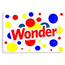 Tinworld Tin Sign: Wonder Bread Retro Store Metal Sign Decor Kitchen Cottage Farm B398