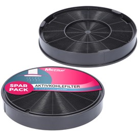 2 x activated carbon filter diameter 200 mm, EFF62, set of 2 for cooker hood suitable for carbon filter Franke 112.0016.755, AEG 9029793578, Bosch/Siemens 00748732, Miele 6532971 - filter for