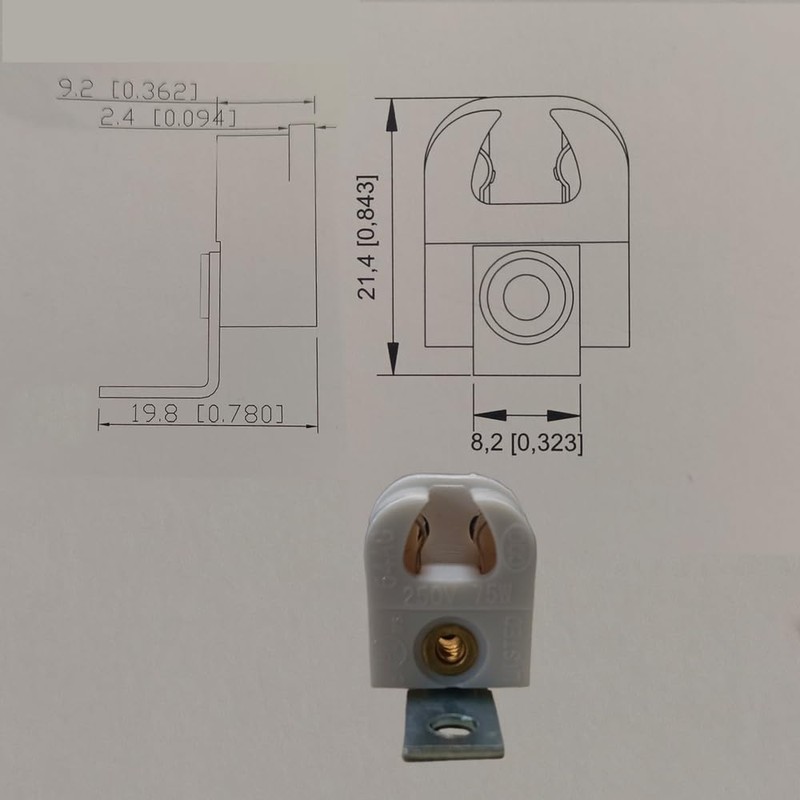 Led & Fluorescent Miniature G5 Bi-Pin T5 Lamp Holder Light
