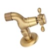 Wall Mounted Vintage Solid Brass Faucet Single Cold Water Tape