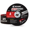 EZARC Cut Off Wheels 25 Pack, 6'' x .045'' x