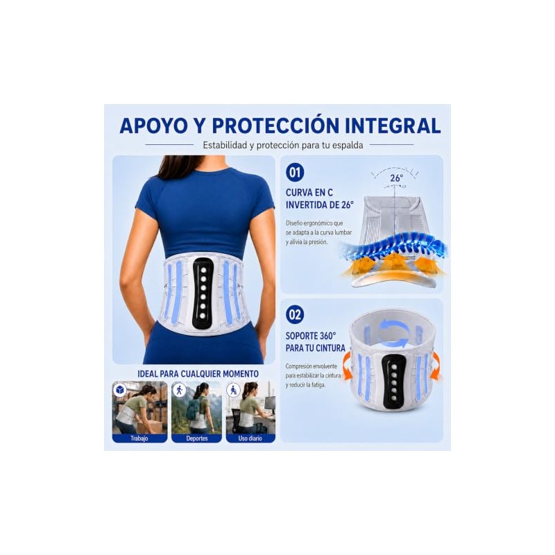 Ajustable Cinturn de Soporte Lumbar
