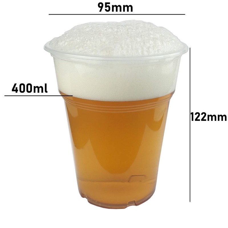 Gastro-Bedarf-Gutheil 50 Disposable Drinking Cups with Measuring Line at 400