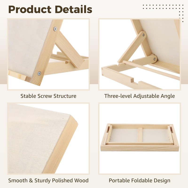 Tabletop Easel for Painting, 13x9.1 Wooden Art Easel Tabletop with