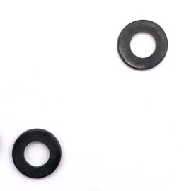 NACX 500Pcs Black Nylon Plastic Round Flat Washer Gasket Spacer Fastener M5 x 10mm x 1mm