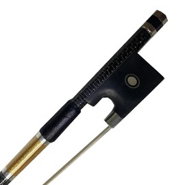 yinfeel gold/silver/blue/green/red wire carbon fiber violin bow 4/4 white horse hair for adult (golden)