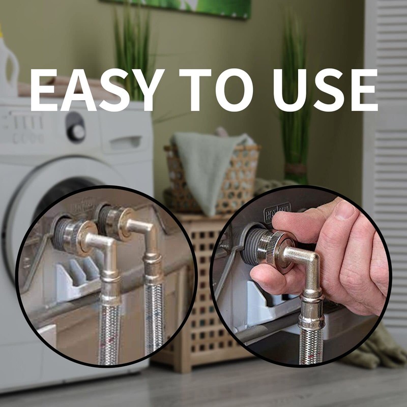 Roastove 6 feet Premium Stainless Steel Washing Machine Hoses with