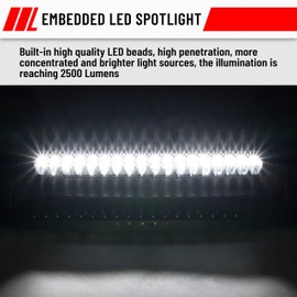 SAUTVS Sport Hood Scoop with LED Spotlight for Honda Pioneer 700 2P 4P 14-25, Sporty Hood Scoop with Auxiliary Light Kit Front Hood Cover with Lamp for Honda Pioneer 700-2 700-4 2014-2025 Accessories