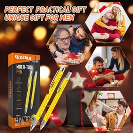 Gifts for Men, Stocking Stuffers for Men, Multitool Pen 9 in 1, Christmas Gifts for Dad, Him, Boyfriend, Grandpa, Cool Stuff Tools for Men, Gifts for Men Who Have Everything, Cool Gadgets for Men