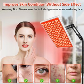 Red Light Therapy for Body Face,Infrared Light Therapy with Stand, Red Light Therapy Lamp Panel, 660nm Red Light and 850nm LED Near Infrared Light Therapy Device for Full Body Skin Muscle Sleeping