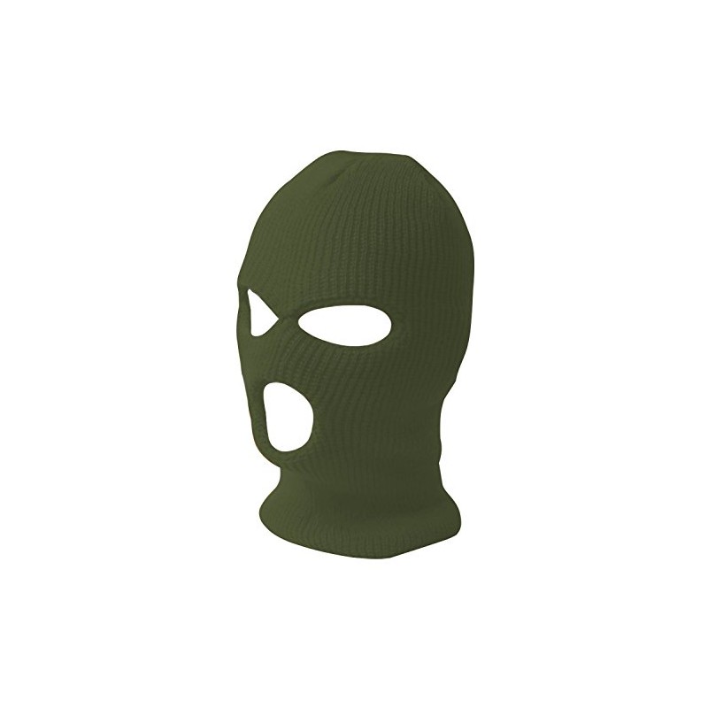 TOP HEADWEAR 3 Hole Face Ski Mask, Olive