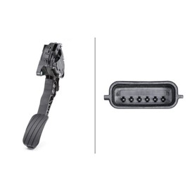 HELLA 6PV 009 978-751 Sensor, accelerator pedal position - for left-hand drive vehicles - Manual Transmission