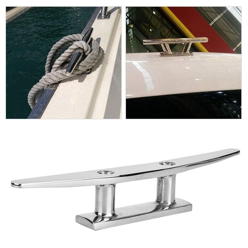 316 Stainless Steel Base Cleat,Tracker Boat Cleat,Marine Rope Base (8in)