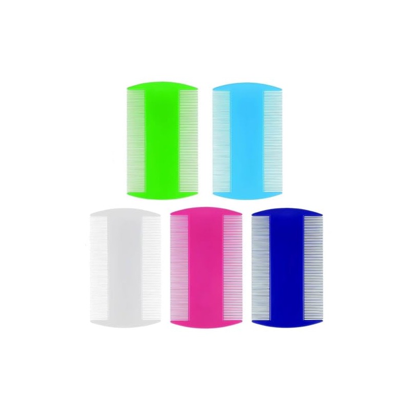 Yumflan Hair Comb, 5 Pcs Double-Sided Fine-Tooth Combs, Dandruff Removal