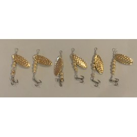 Swiss swing 6 Pieces Swiss Swing Spinners Size 1 Gold Solid Beads